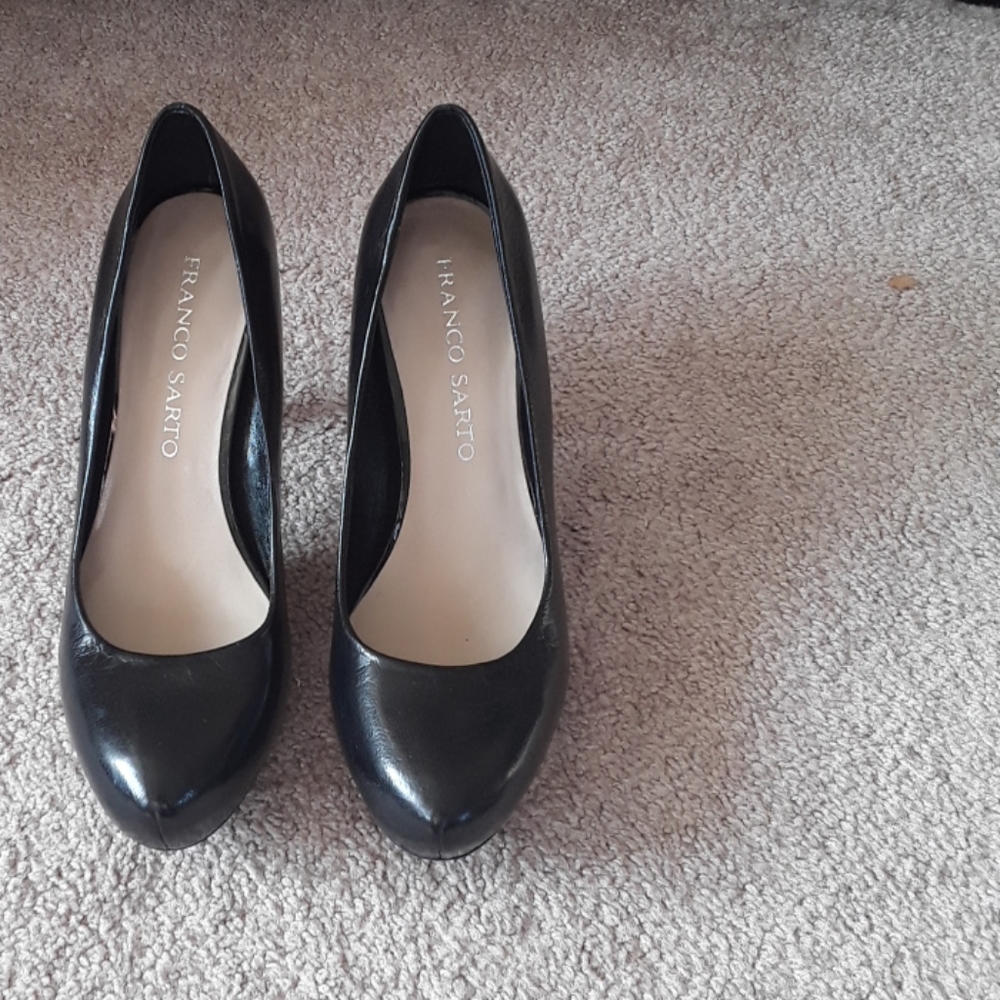 🌻Franco Sarto black heels size 7 - Picture 1 of 5
